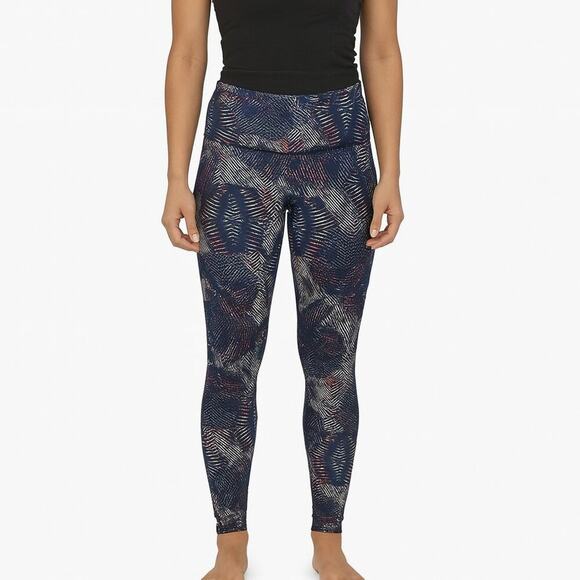 Patagonia Pants - Patagonia Women’s Centered Leggings Sz S Navy Geo Print Yoga Pants 27” Inseam